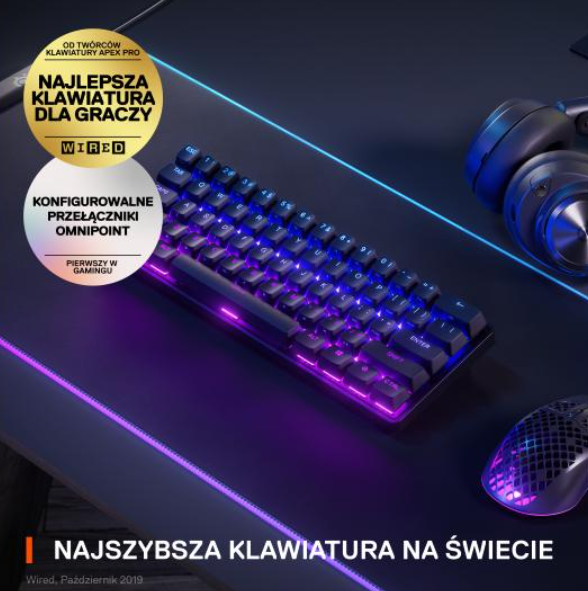 Tastierë për lojëra SteelSeries Apex Pro Mini, e zezë