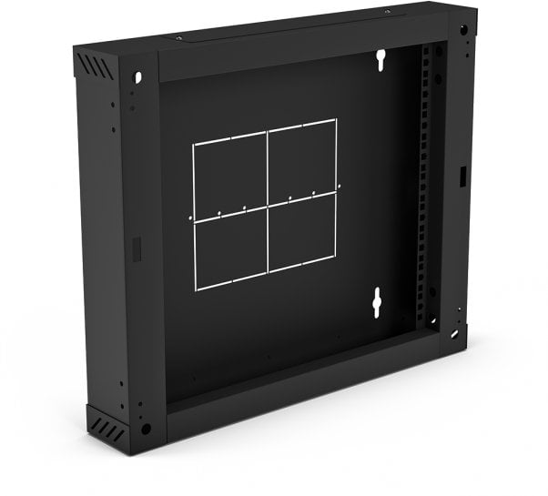 Seksion i pasëm me mentesha Lanberg SW-6U-600-450-01-C, 100mm, për kabinet rrjeti, i zi