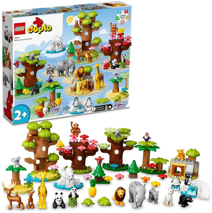 Set lodër LEGO® DUPLO® 10975 Wild animals of the world, 143 pjesë