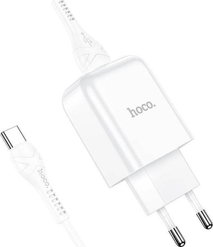 Karikues rrjeti Hoco N2, 1x USB A 2A, kabllo USB C 1 m, i bardhë