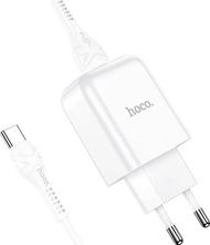 Karikues rrjeti Hoco N2, 1x USB A 2A, kabllo USB C 1 m, i bardhë