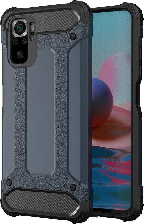 Kapak mbrojtës Hurtel Hybrid Armor për Xiaomi Redmi Note 11T 5G Redmi Note 11S 5G Poco M4 Pro 5G, hibrid, rezistent ndaj goditjeve, blu