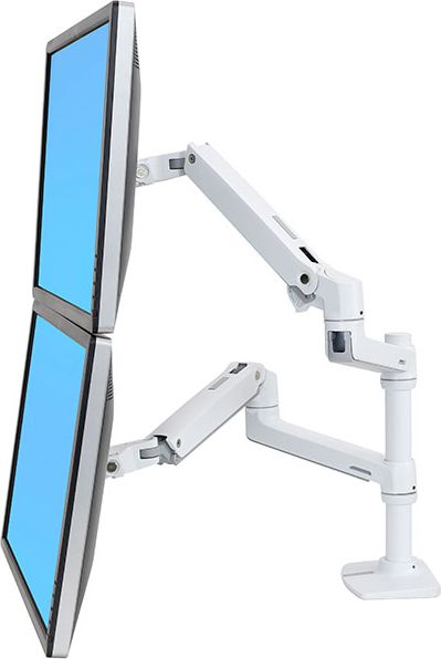 Arme montimi për monitorë Ergotron LX, për 2 ekrane deri 24", e bardhë