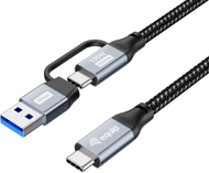 Кабел USB Equip USB C во USB C A, 2m, 20Gbps, 100W, црна