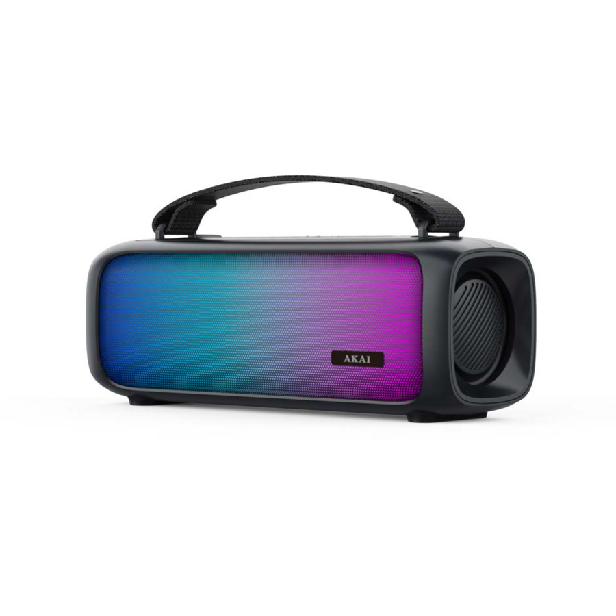 Kaltoparlant portativ Akai ABTS-08-BK, 8W, Bluetooth, me drita RGB, i zi