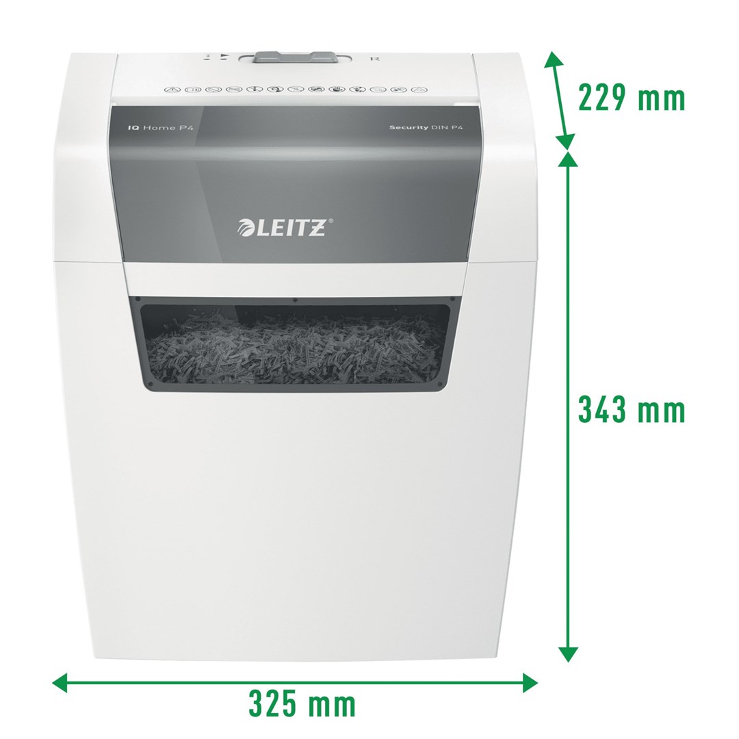 Grirës dokumentesh Leitz IQ Home P4, DIN P-4, 6 fletë, i bardhë