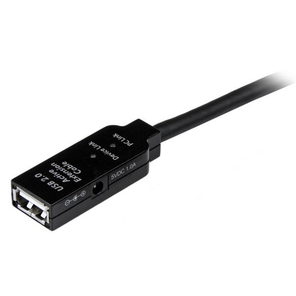 USB 2.0 продолжен кабел StarTech.com, 10m, USB A, 480 Mbit/s, црн