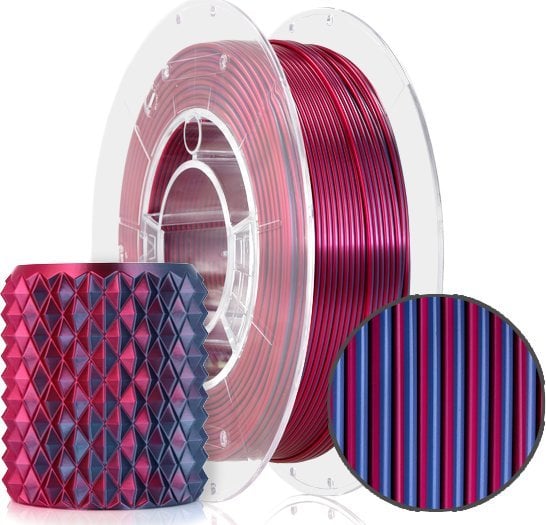 Filament 3D PLA Magic Silk Midnight City, 1.75mm, 300g, shumëngjyrësh me shkëlqim
