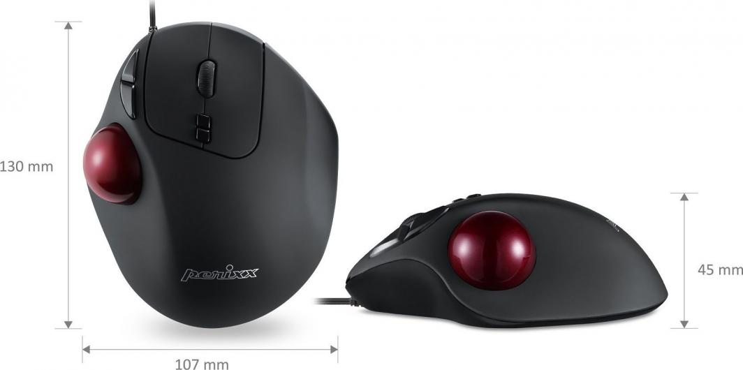 Maus Perixx Perimice-517, me kabllo, USB, i zi