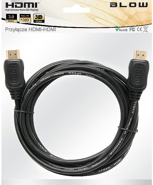 Kabllo HDMI Blow, 3 m, e zezë