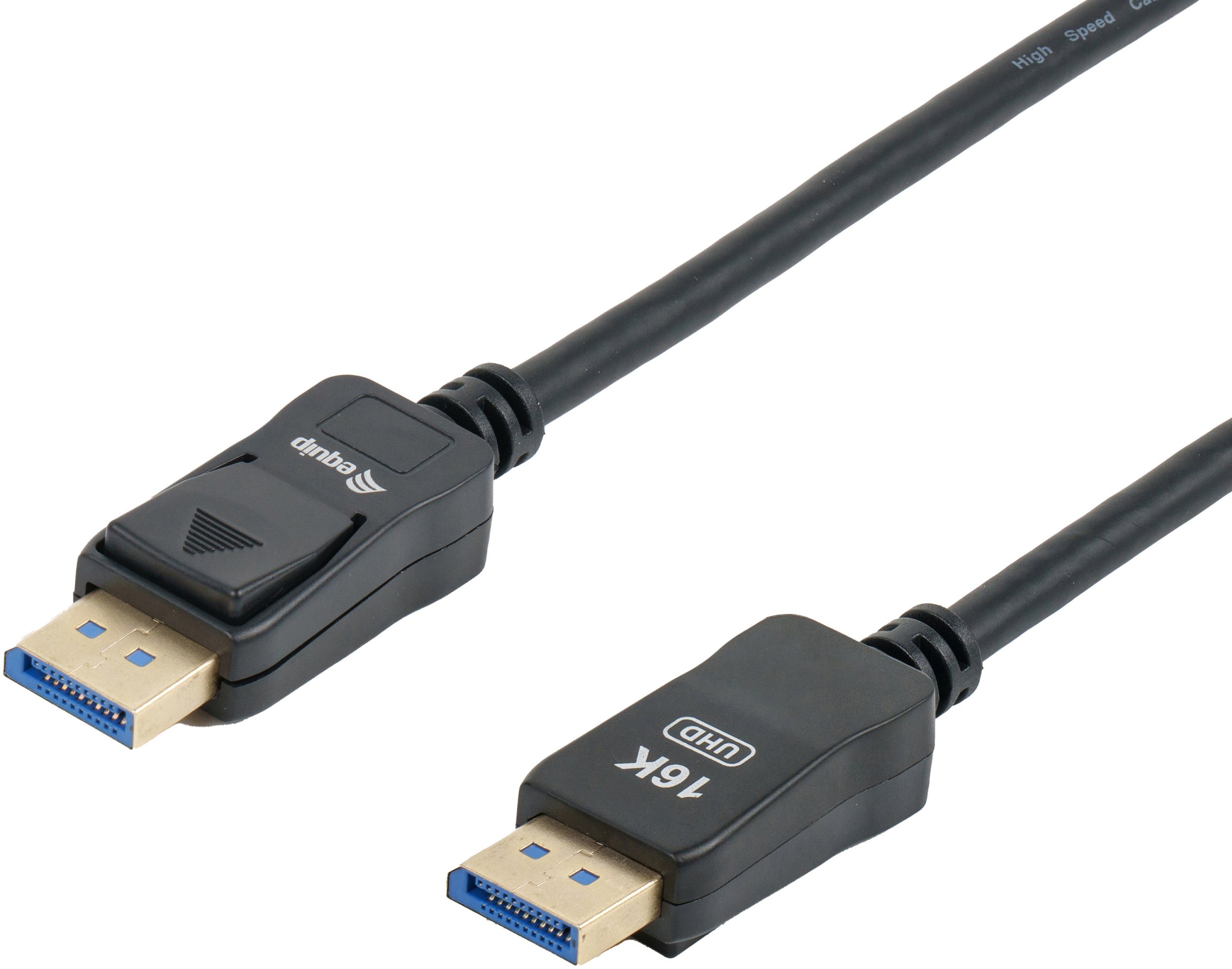 Kabllo Equip DisplayPort 2.1, 3m, 16K 60Hz, e zezë