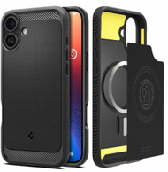 Mbrojtëse telefoni Spigen Rugged Armor MagSafe për iPhone 17, matte, e zezë