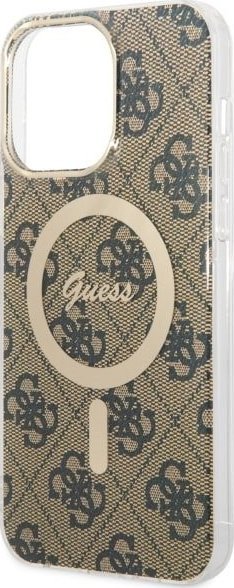 Mbulesë telefoni Guess 4G MagSafe për iPhone 14 Pro Max, kafe