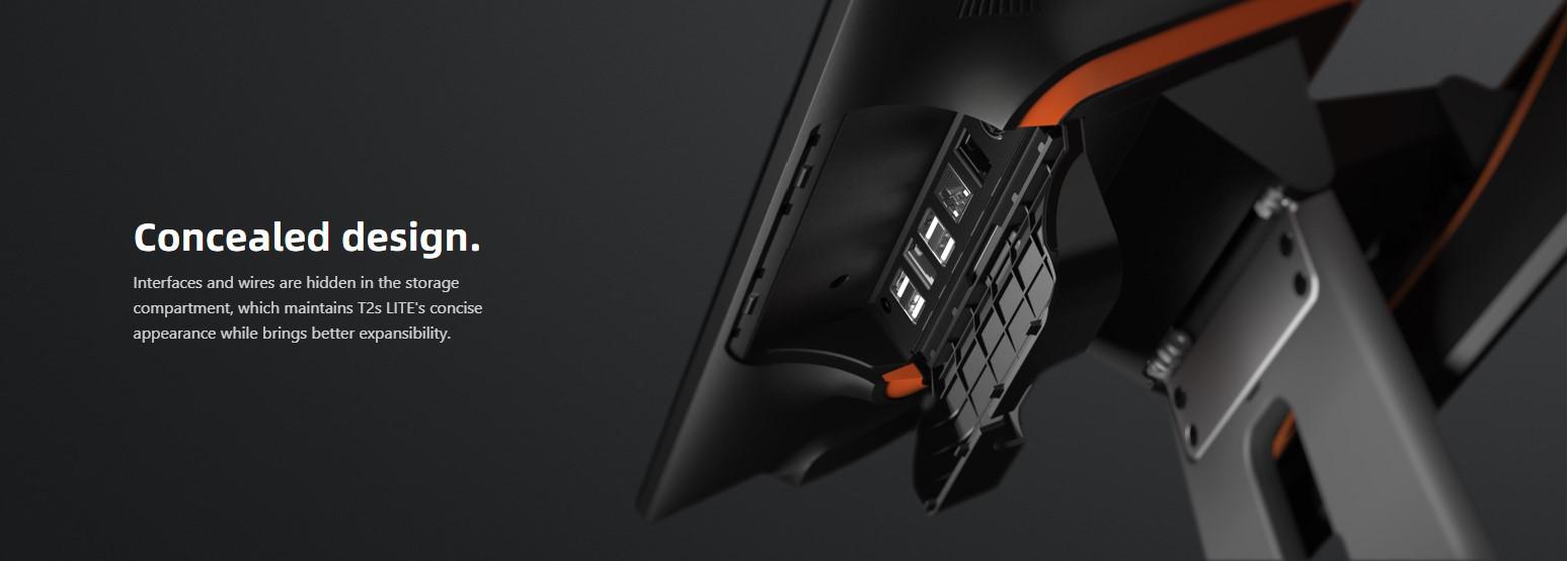 Sistem POS SUNMI T2 Lite L1573, ekran 15.6" me prekje, 4GB RAM 64GB, zi portokalli