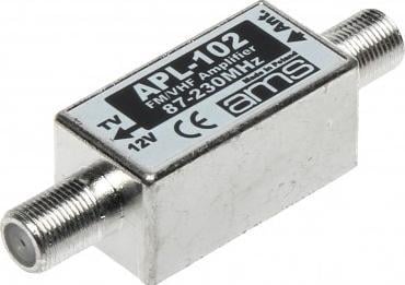 Përforcues antene AMS APL-102, FM VHF DAB, 12V, gri