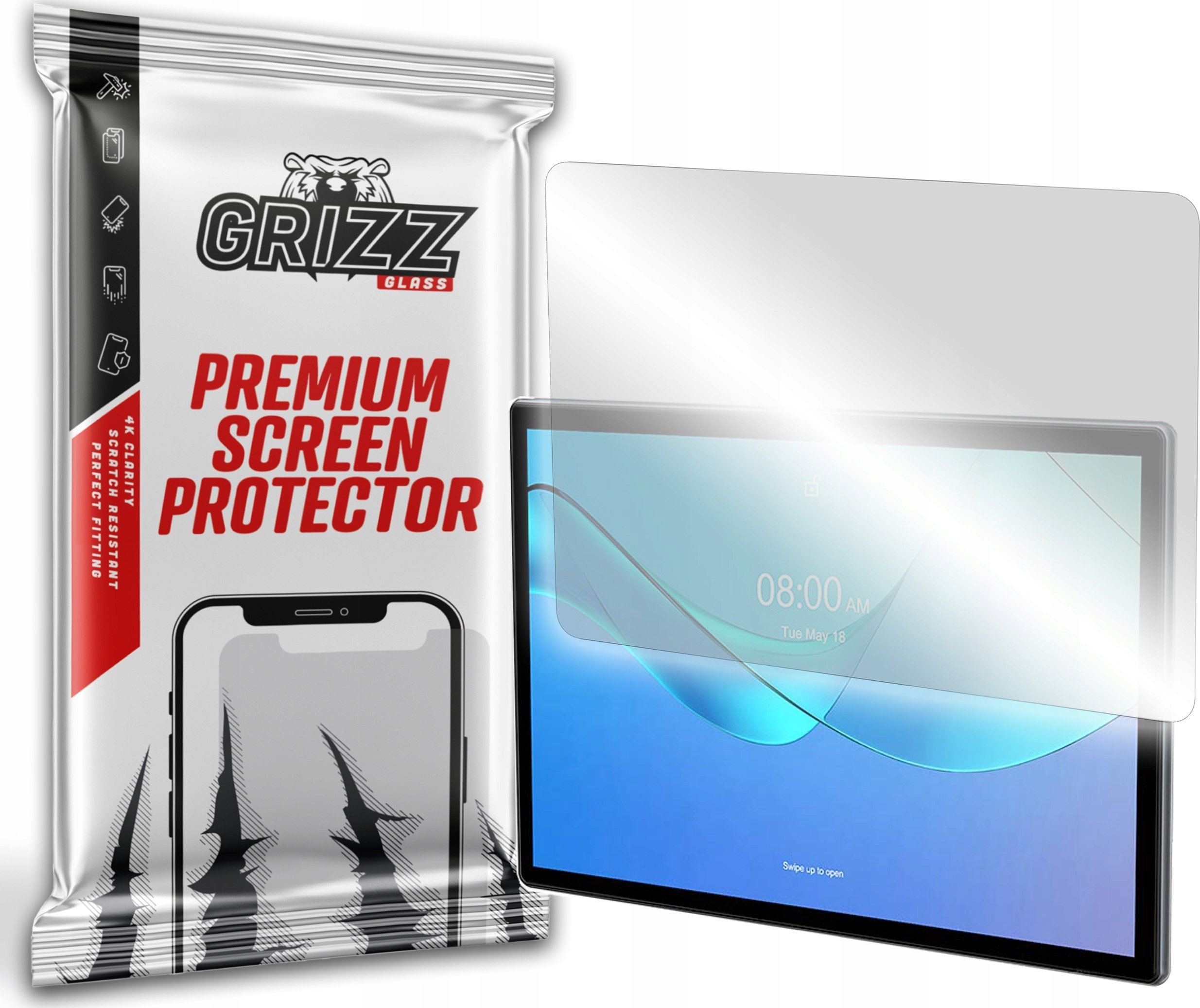 Заштитно стакло GrizzGlass HybridGlass за Ulefone Tab, хибридно, проѕирно