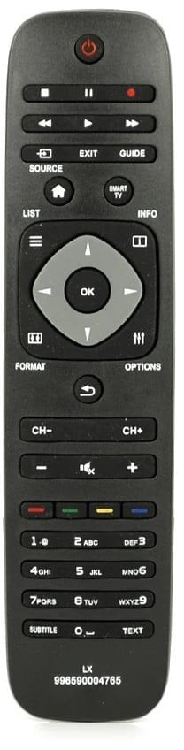 Telekomandë Philips 4765, për Smart TV, universale, e zezë