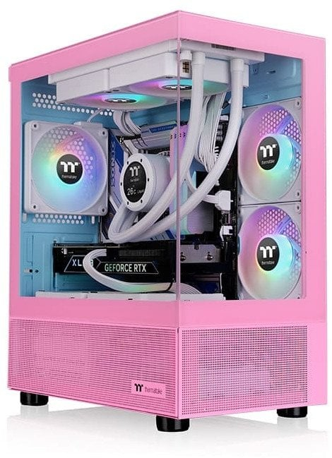 Kuti kompjuteri Thermaltake View 170 TG ARGB, MATX, xham i temperuar, rozë