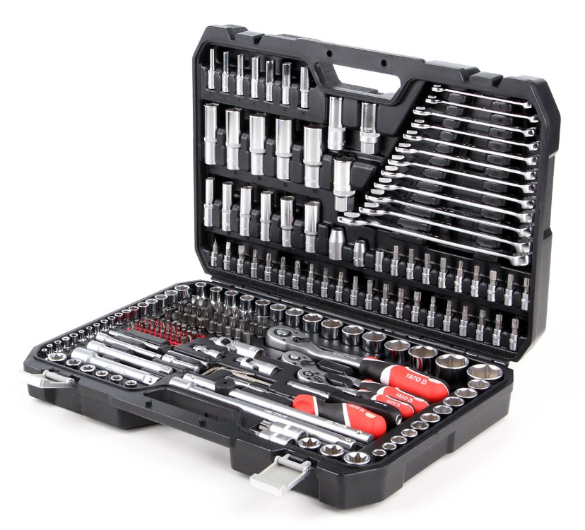 Set veglash Yato YT-38841, 216 pjesë, krom vanadium, argjendtë