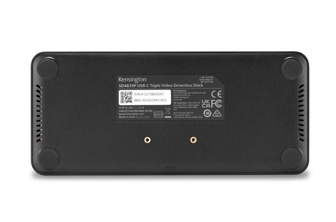 Stacion dokues Kensington SD4839P, USB-C, 10Gbps, 85W