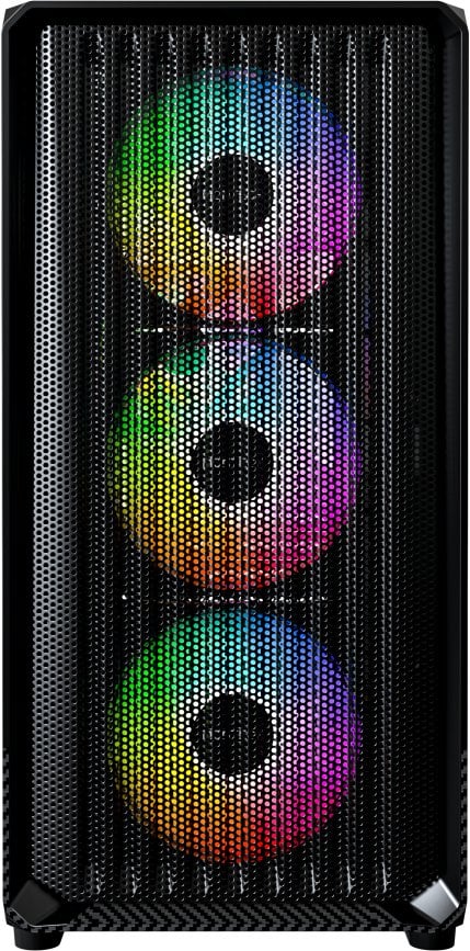 Kuti kompjuteri Montech X5M, MicroATX Mini Tower, 4 ventilatorë ARGB, e zezë