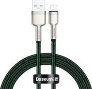Kabllo karikimi Baseus USB A në Lightning, 1m, 2.4A, jeshile