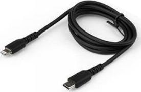 Kabllo StarTech.com USB C në Lightning, 1m, i qëndrueshëm, i zi