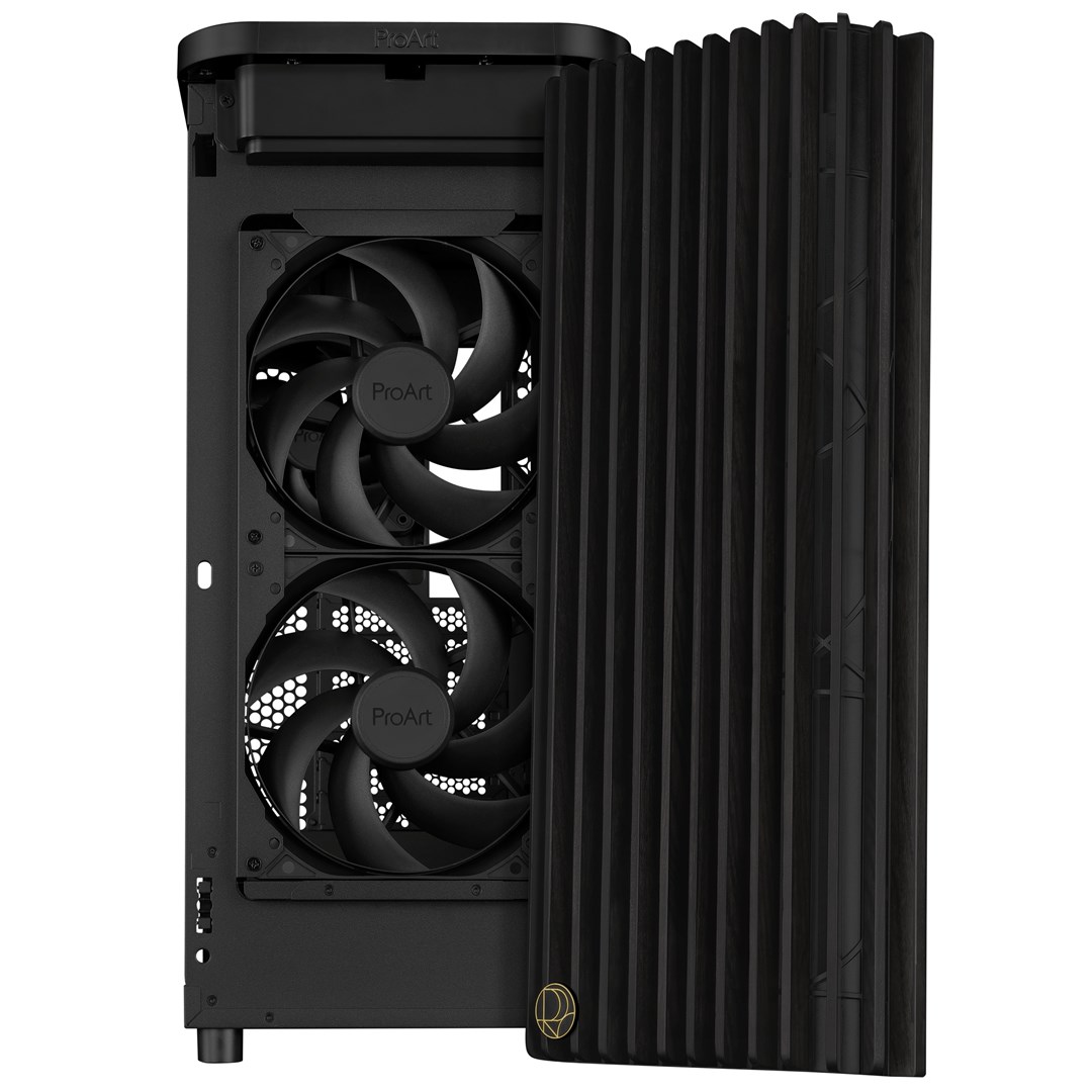 Kasa PC ASUS ProArt PA401 Wood Edition, mid tower, panel metalik, e zezë