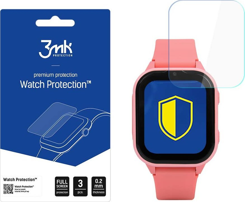 Folie mbrojtëse ekrani 3MK Watch Protection ARC për Garett Kids Sun Ultra 4G, set 3 copë, transparente