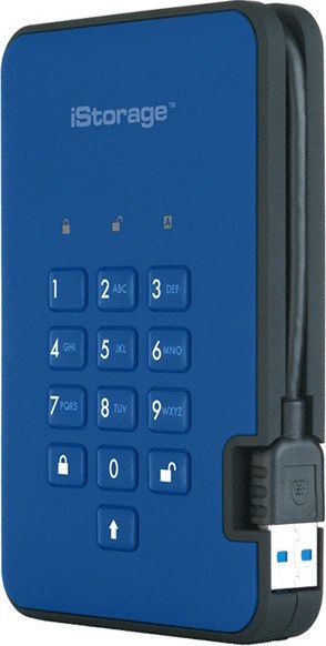 Disk i jashtëm iStorage diskAshur2, 2TB, USB, blu