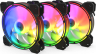 Ventilatorë Krux Lunar ARGB KIT 3x120 mm, 12 V, i bardhë/ zi