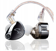 Kufje me tela in ear Castor, ergonomike, kabëll transparent, të zeza