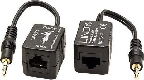 Extender audio analog Lindy 500m, Cat.6, 3.5mm, i zi