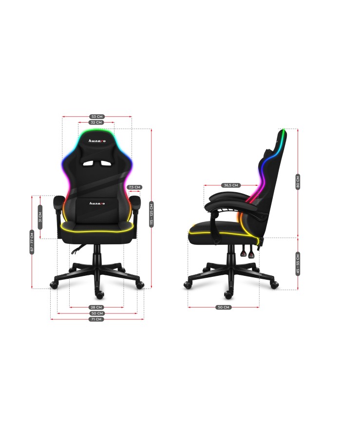 Karrige Huzaro Force 4.4 RGB, e zezë