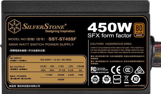Burim energjie SilverStone SST-ST45SF V3.0 SFX, 450W