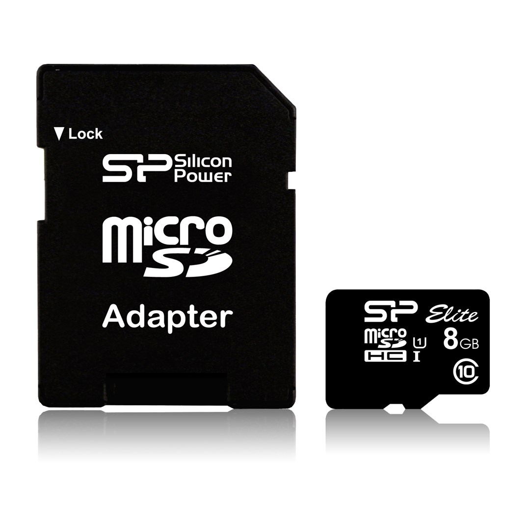 Kartë memorje Silicon Power Elite, 8GB, microSDHC, Class 10
