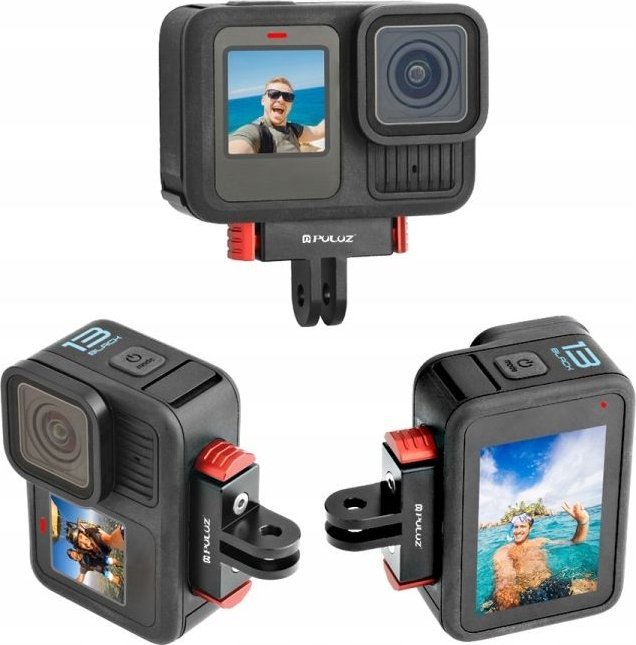 Mbajtëse magnetike për kamera aksion Puluz PU712R, quick connector, për GoPro Hero 13 Black, e zezë