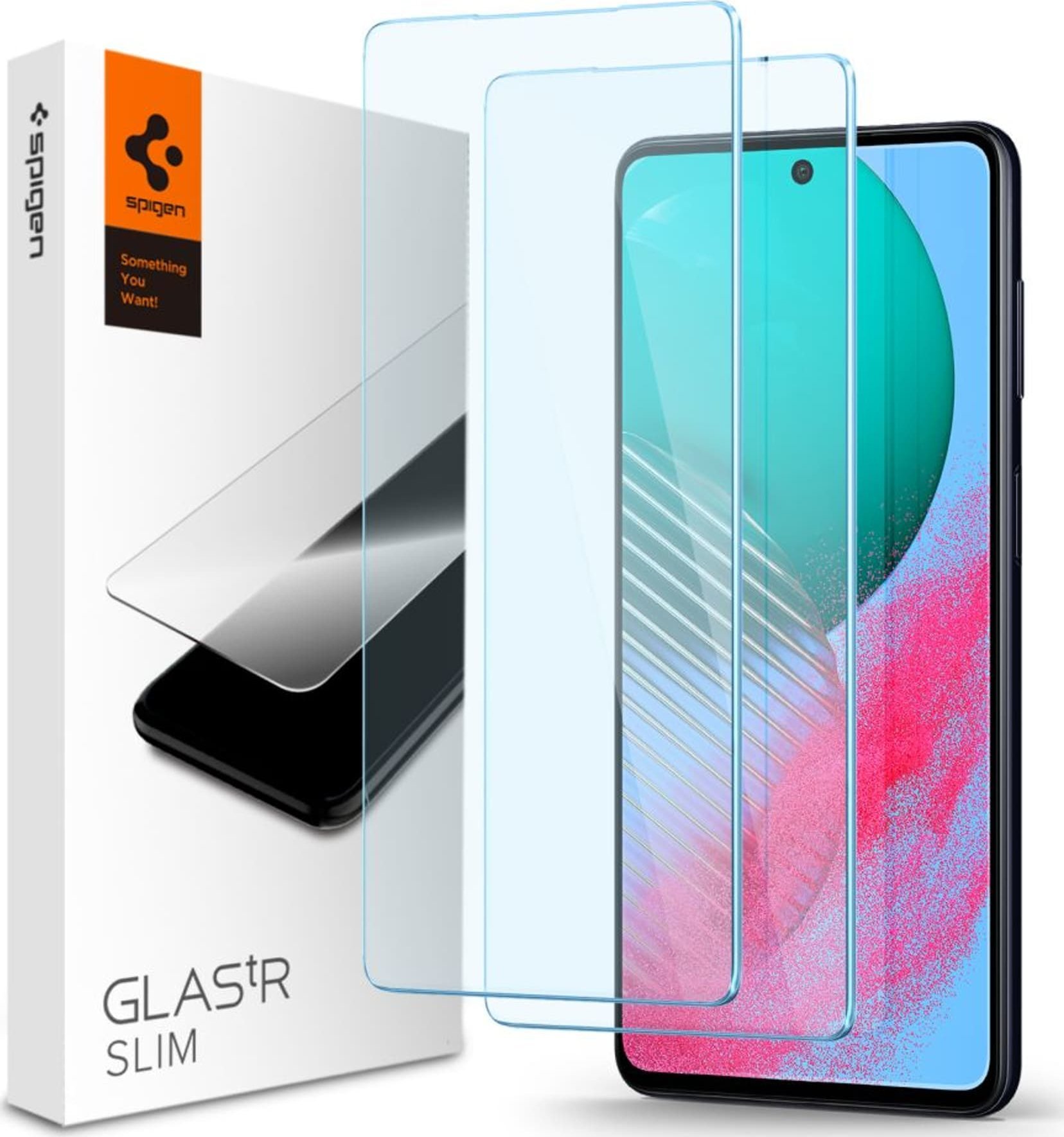 Xham mbrojtës Spigen Glas TR Slim për Samsung Galaxy M54 5G, 2 copë, i tejdukshëm