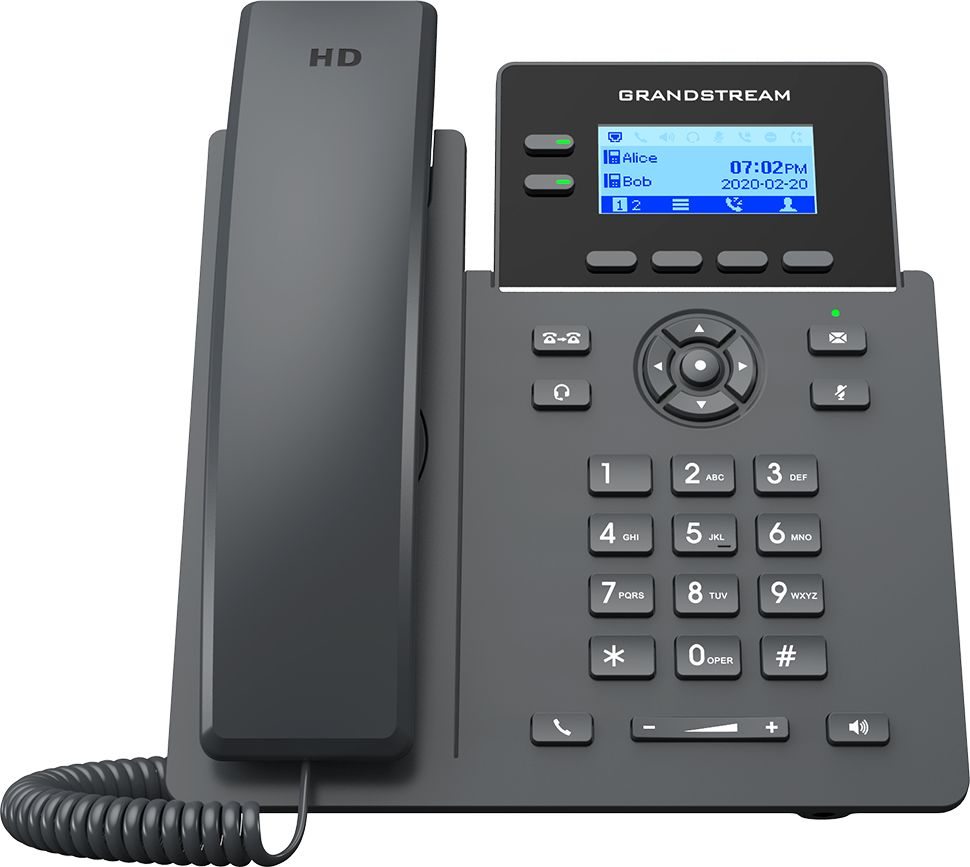 Telefoni IP GrandStream GRP2602W, Wi-Fi, konferenca 5 pjesëmarrës, i zi