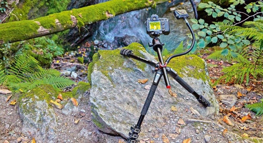 Tripod Manfrotto MK190X3 me koke fluide MHXPRO 2W, 3 seksione, i zi