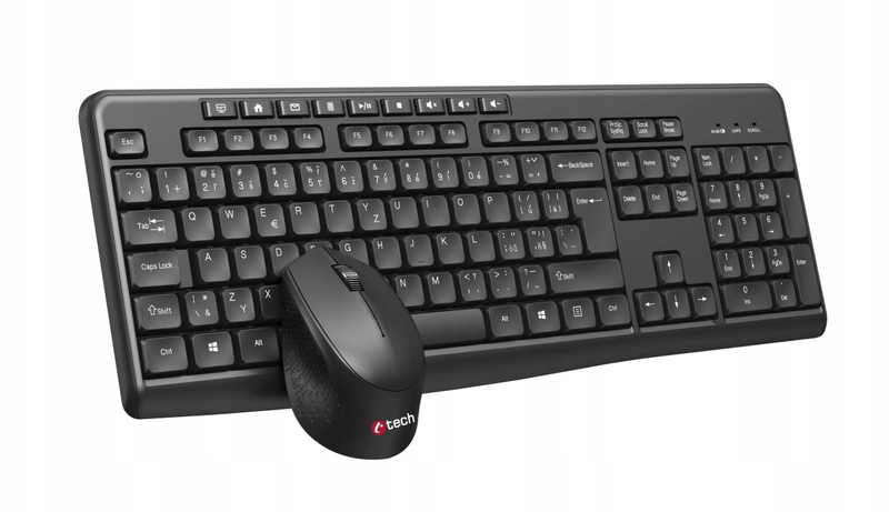 Set tastiere dhe mausi C-TECH WLKMC-04, wireless 2.4GHz, CZ, i zi