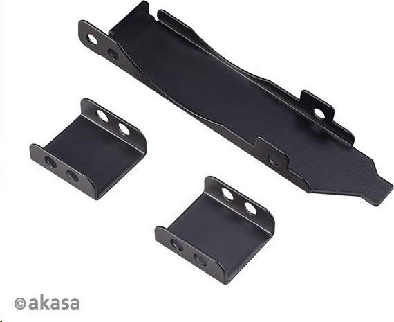Braketë PCI për ventilator Akasa AK-MX304-08BK, për 2 ventilatorë 80/92mm, e zezë