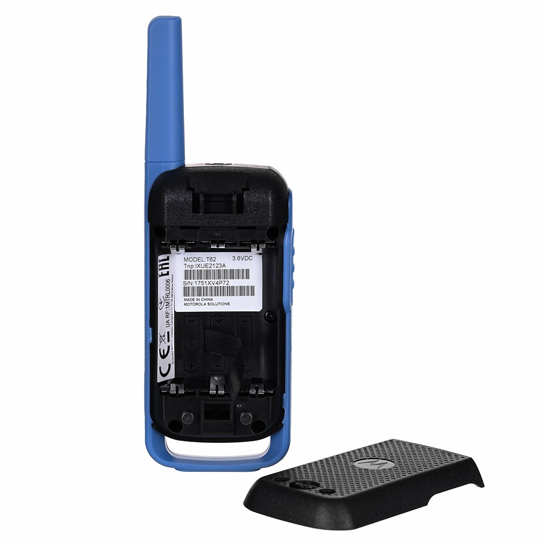 Radiolidhje Motorola TLKR T62, set 2 copë, USB, blu