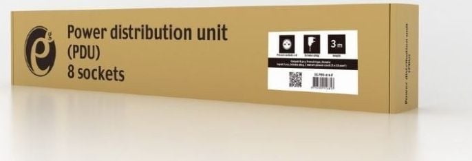 Kabllo vazhduese Gembird Rack Strip 8x French 3m