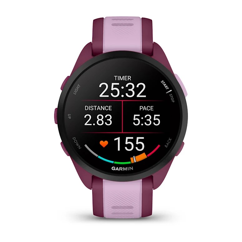 Ora sportive Garmin Forerunner 165 Music, AMOLED 1.2", GPS, Berry Lilac
