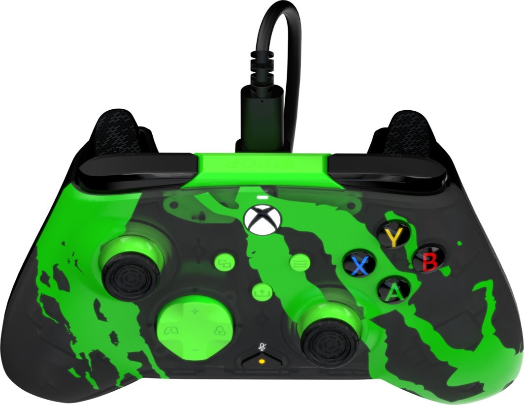Kontroller PDP XS Rematch, me kabllo, i zi / i gjelbër