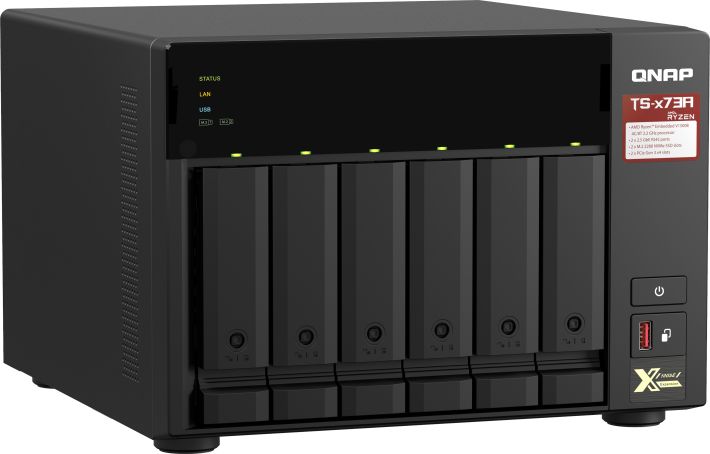 NAS server QNAP TS-673A-8G, 6 hapësira HDD, 8GB RAM, i artë