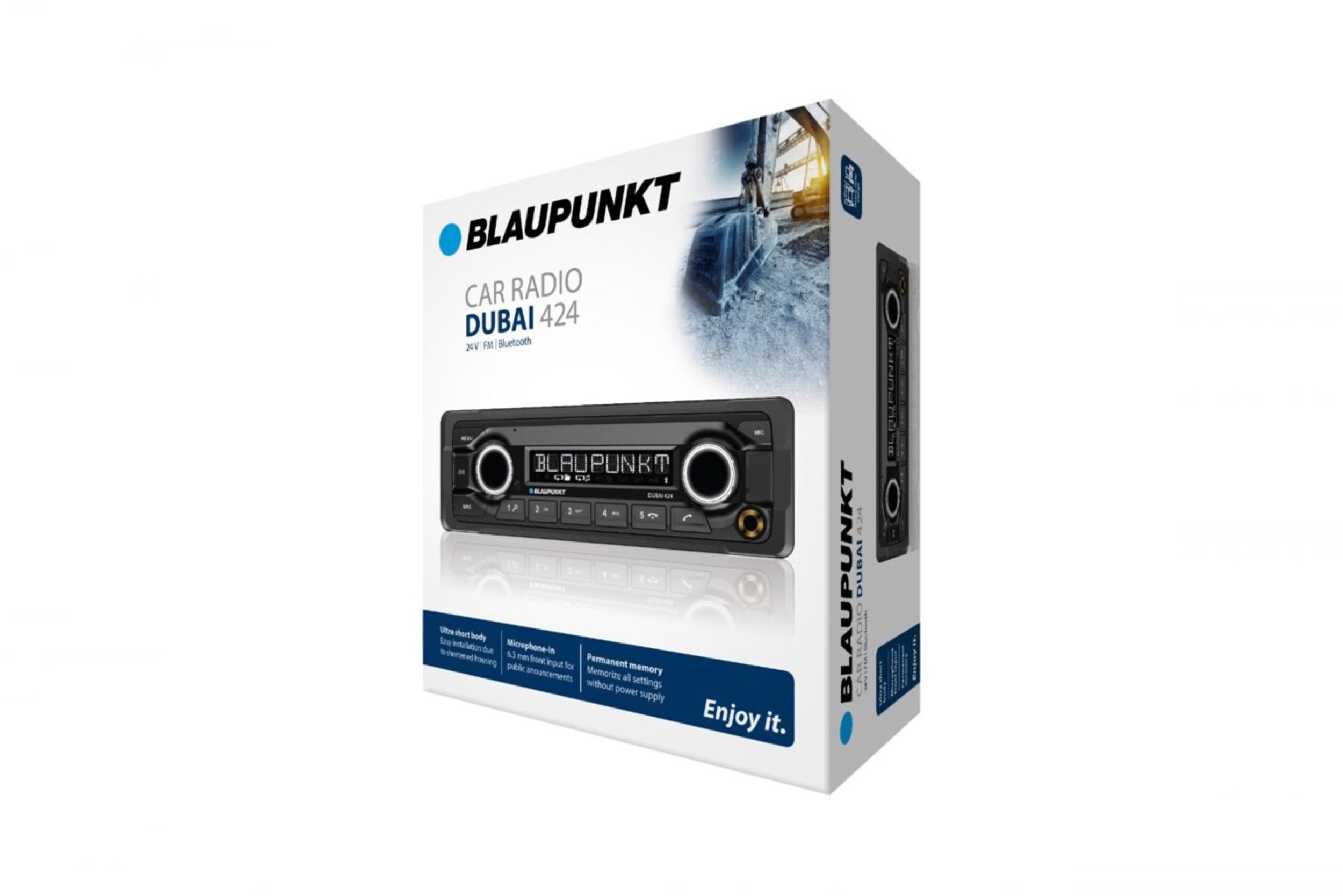 Radio veture Blaupunkt DUBAI 424, CD MP3 USB, Bluetooth, e zezë