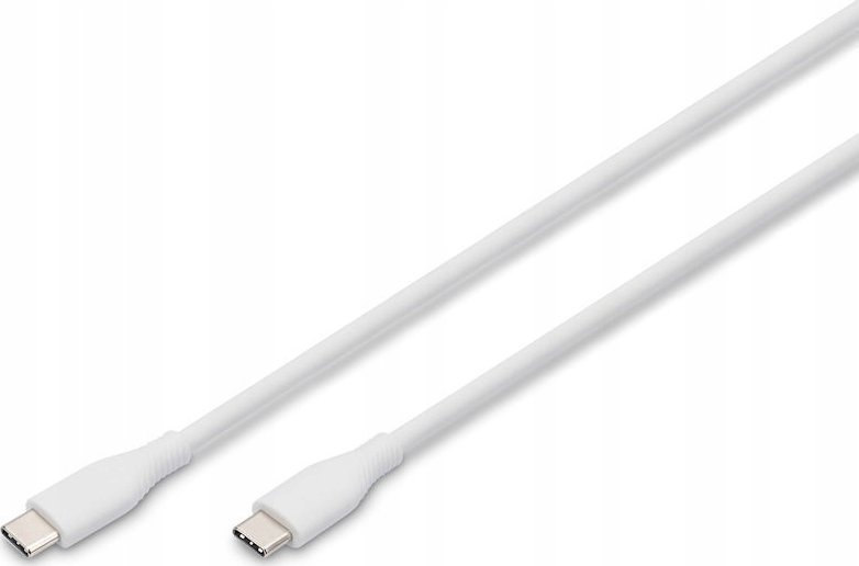 Kabllo USB C Digitus Silicone, 0.5m, 60W, e bardhë