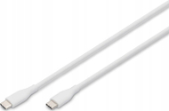 Kабел USB C Digitus Silicone, 0.5m, 60W, бел